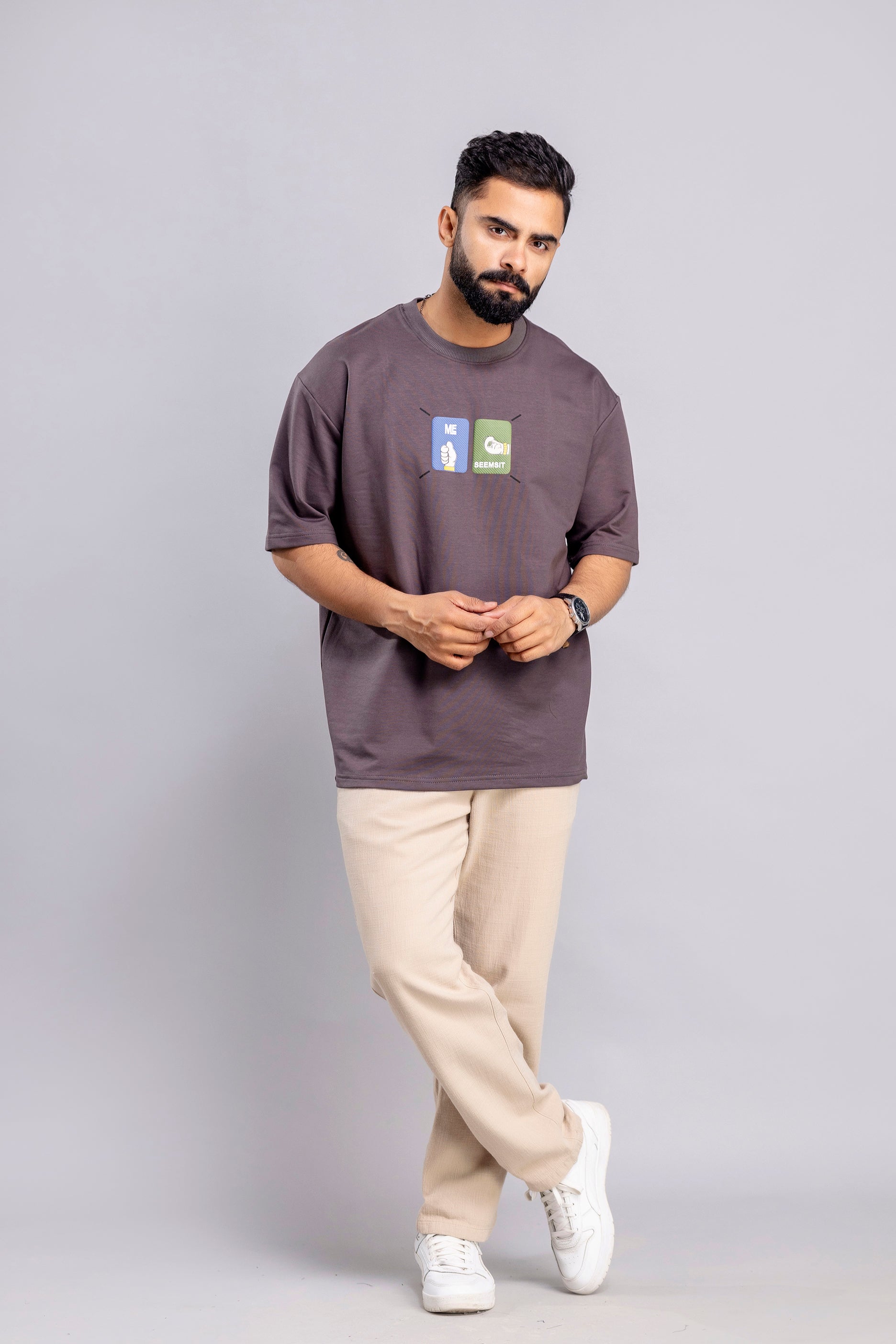 Oversized T-Shirts : Chest And Back Print