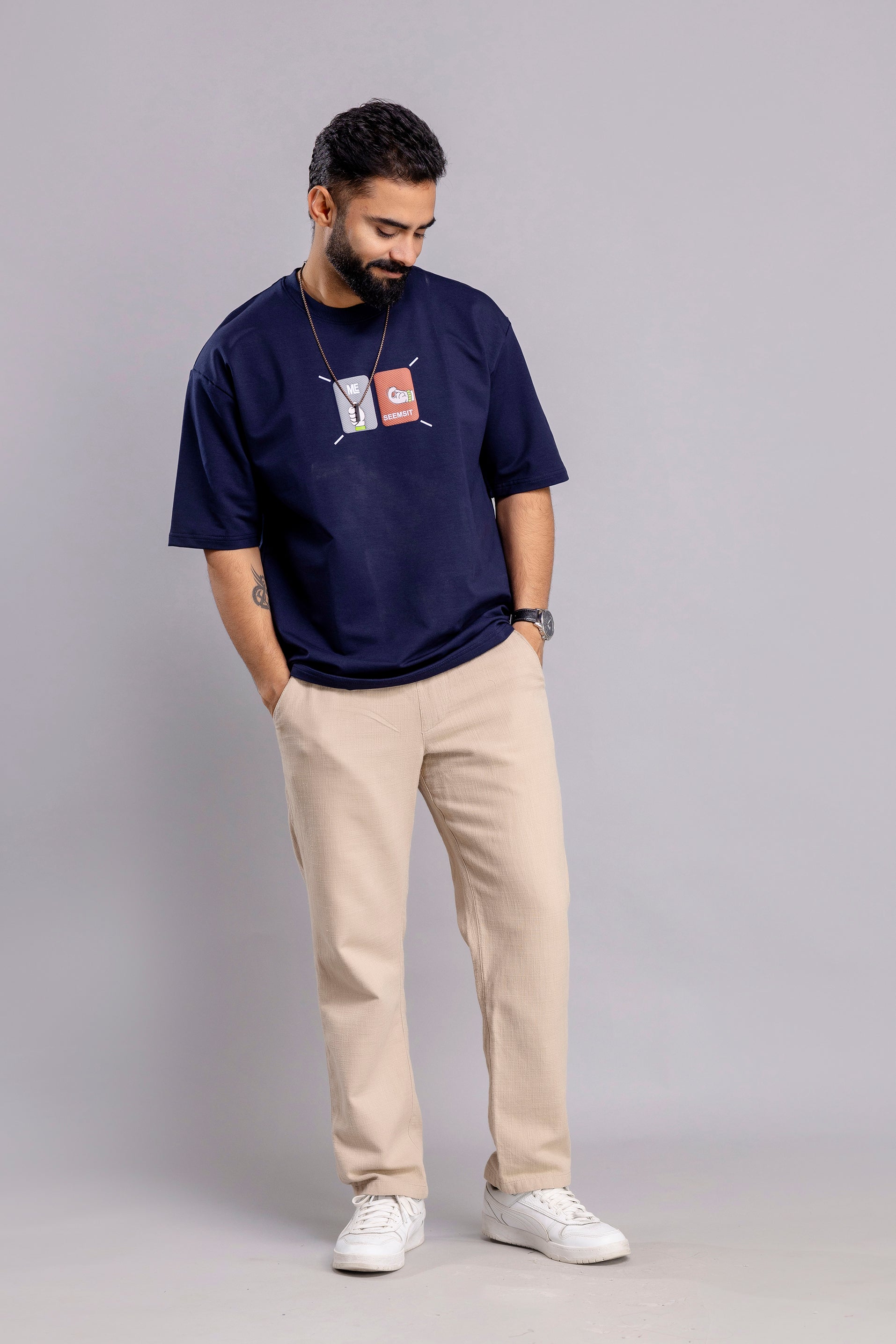 Oversized T-Shirts : Chest And Back Print