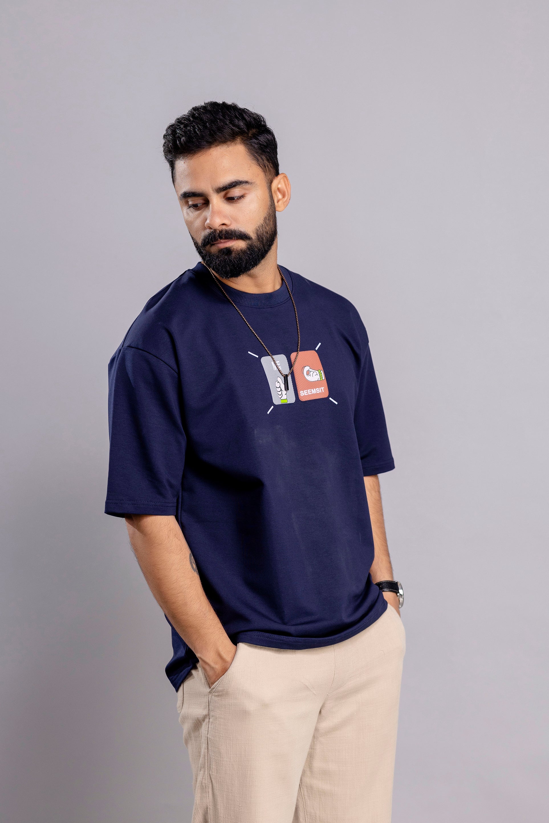 Oversized T-Shirts : Chest And Back Print