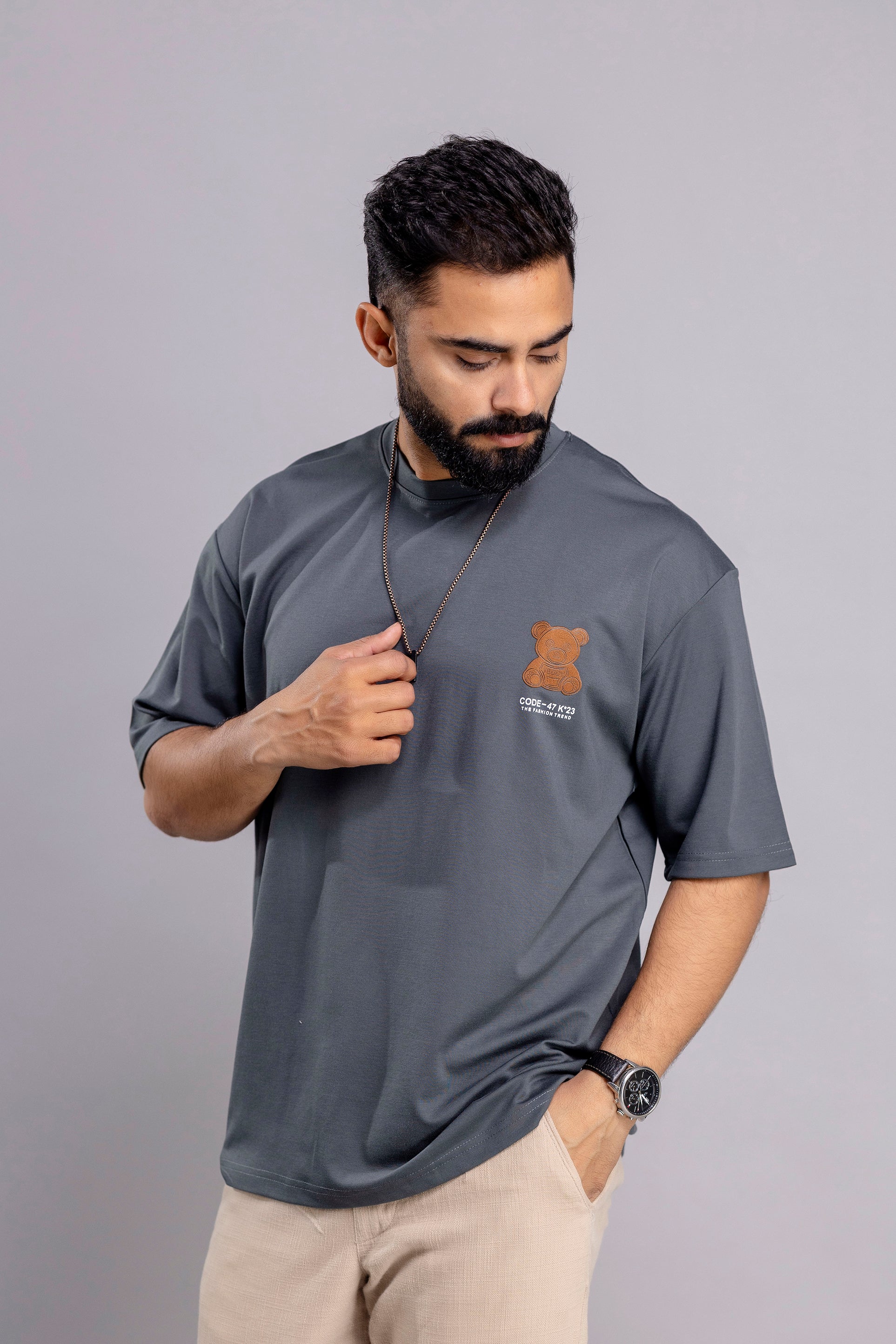 Oversized T-Shirt : Teddy Bear Print