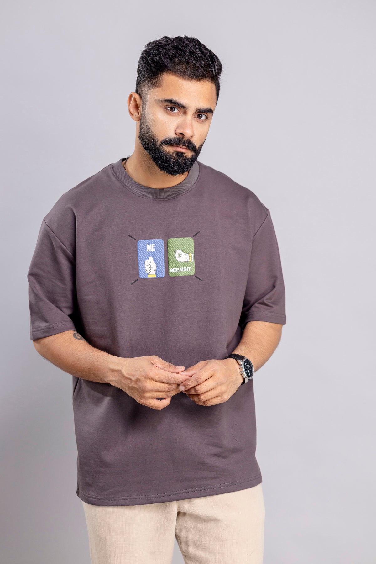 Oversized T-Shirts : Chest And Back Print
