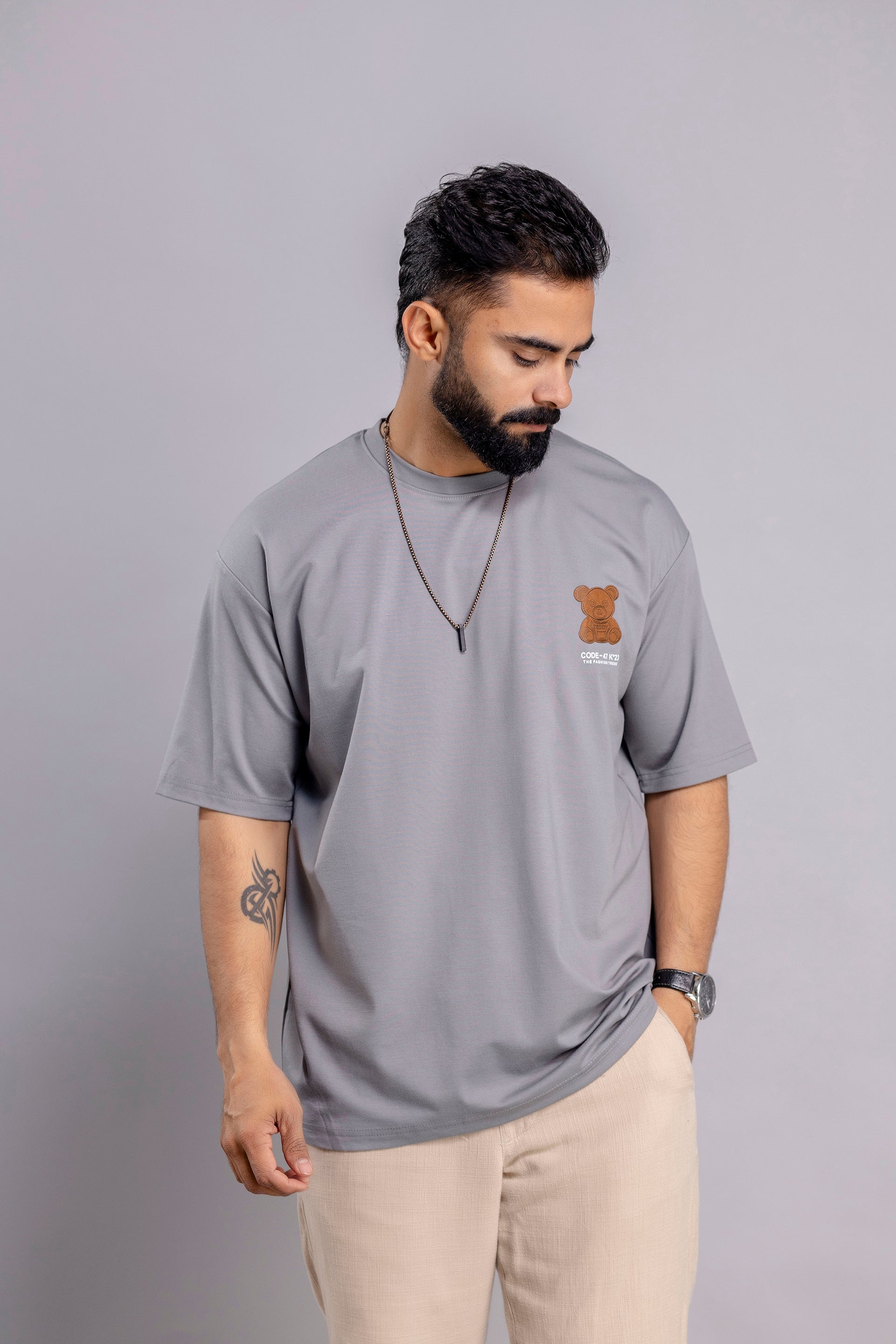 Oversized T-Shirt : Teddy Bear Print