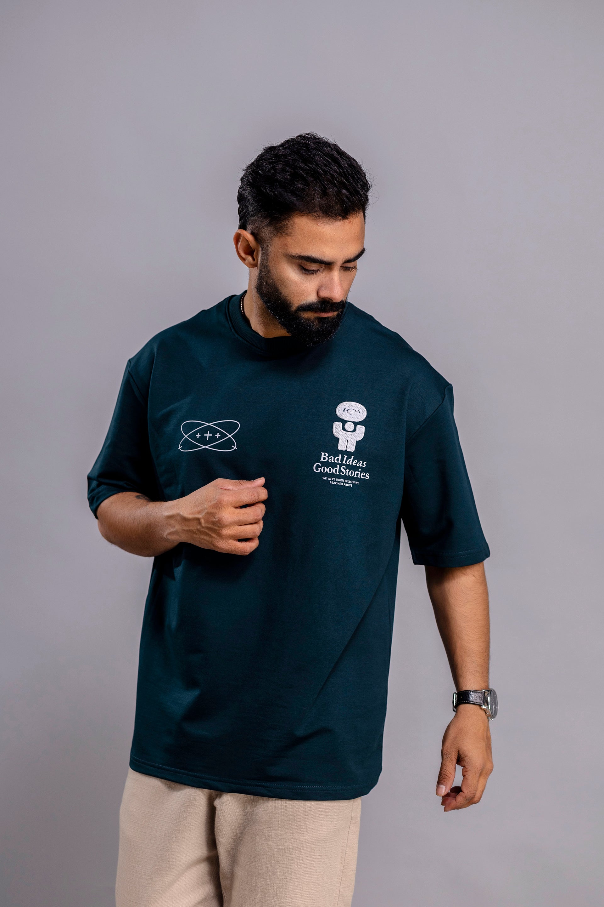 Oversized T-Shirt : Slogan Print